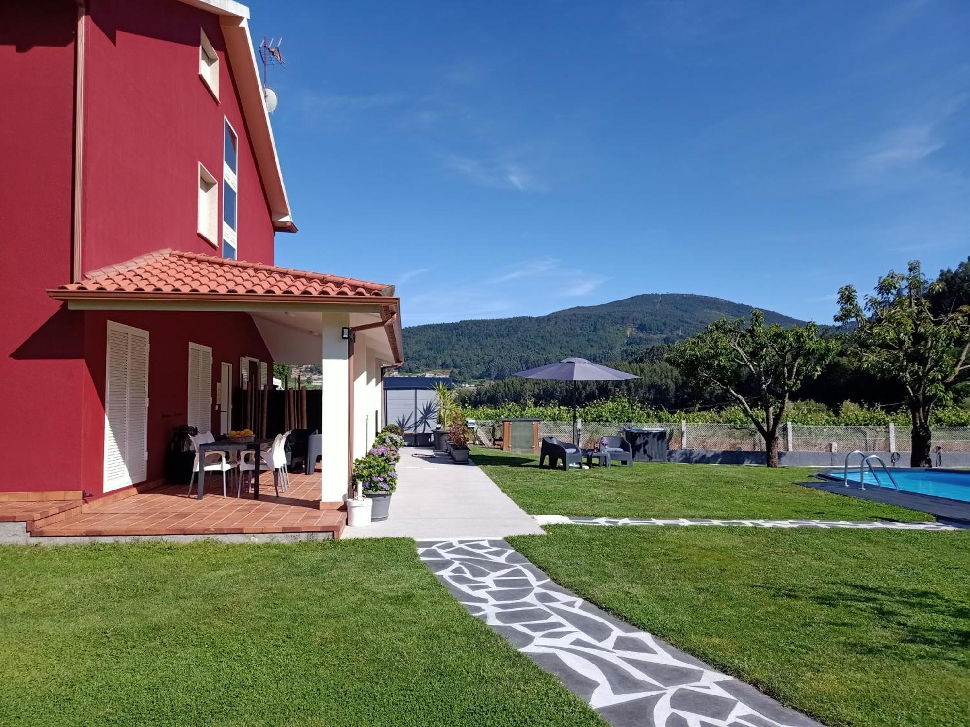 Apartamento En Bloque Vivienda Con Piscina Y Barbacoa A 15 Min De La Playa Meis Екстериор снимка